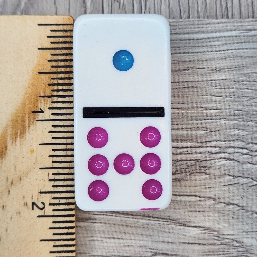 1:7 Replacement Dominoes Large Dot Shiny Color 2 X 1 X 5/8th